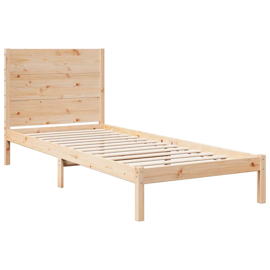 Letto singolo | Letto per adulti | Giroletto Extra Lungo senza Materasso 90x220 cm Legno Massello