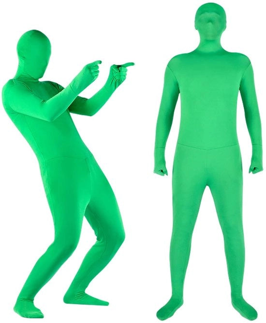 Costume unisex per il corpo intero - Leggero - Senza pieghe - Comodo - Adatto per la fotografia - Chiusura a cerniera - Costume per chiave croma