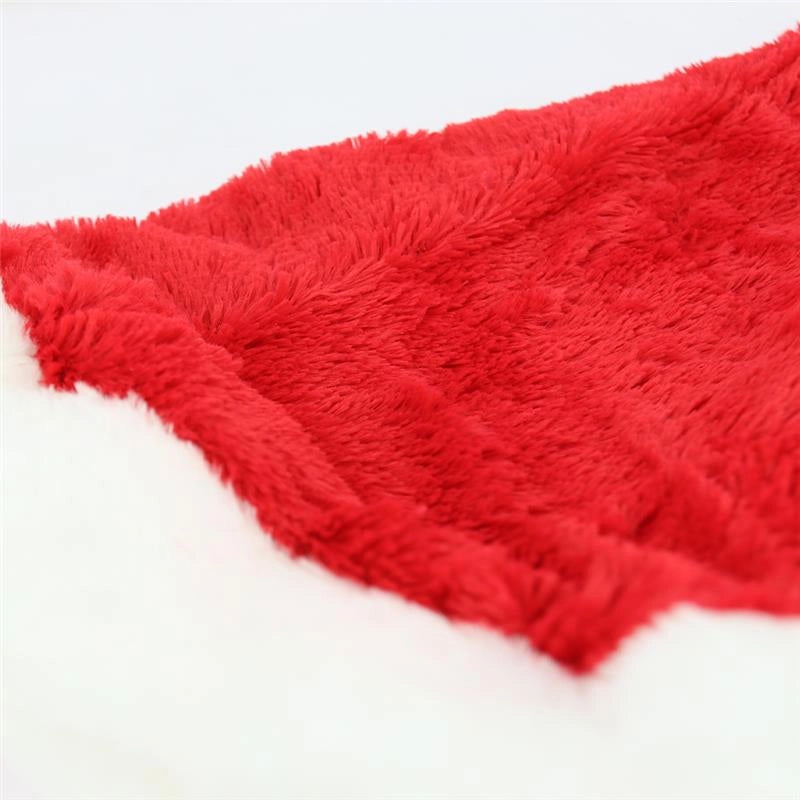 KIT SET 2 PZ MAURY'S CAPPELLO BABBO NATALE FINITURA PELUCHE DIAMETRO 27 CM 36H CM