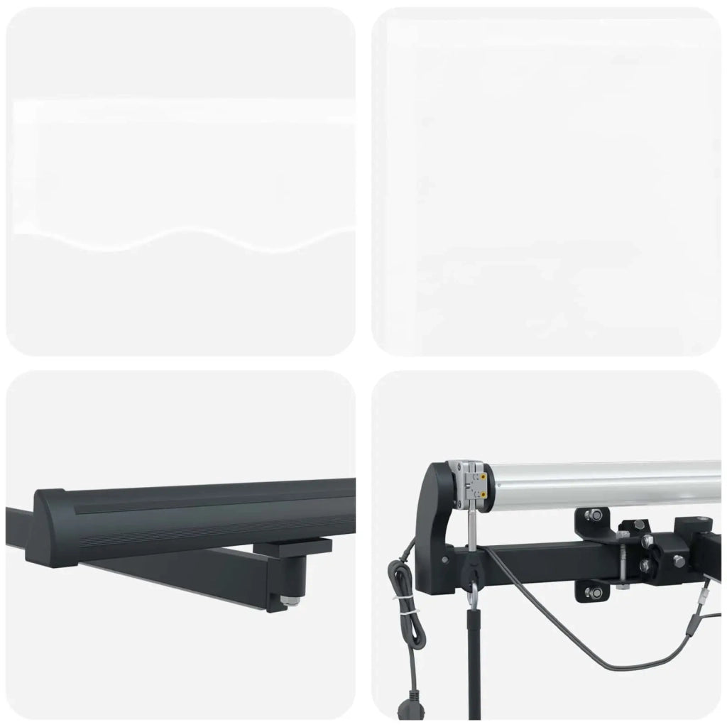 Tessuto per Tenda con Bianco 450 × 350 cm Poliestere 3331144