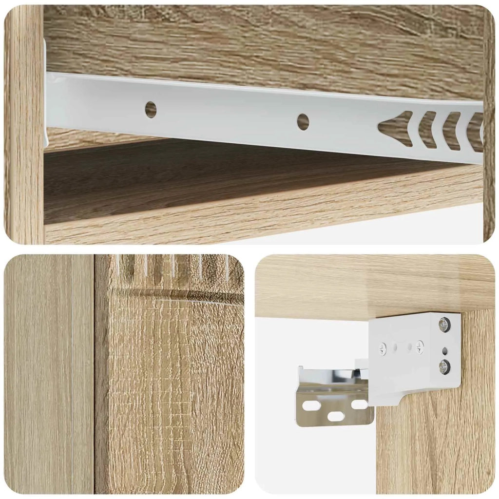 Tavolino da Parete Laterale | Tavolo laterale | Tavolino Rovere Sonoma 87,5 x 34,5 x 17 cm