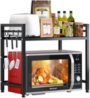 Magnetron Riscaldamento 2 Livelli per Cucina - con Ganci - Nero - Acciaio di Carbone