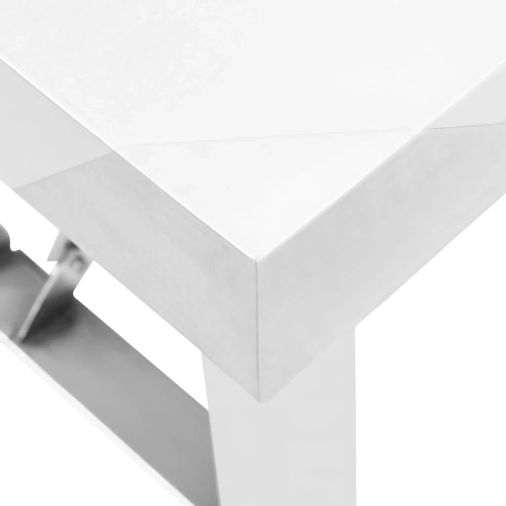 Tavolo da lavoro pieghevole professionale da cucina 100 x 60 x 80 cm in acciaio inox 02_0045425