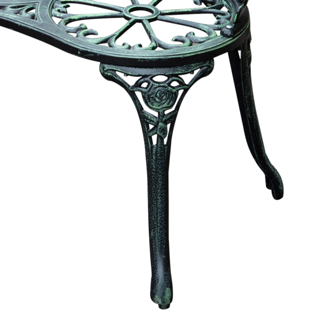 Panchina da giardino, panchina da parco, panchina con seduta, mobili da giardino, 2 posti, metallo, 100 x 54 x 78 cm
