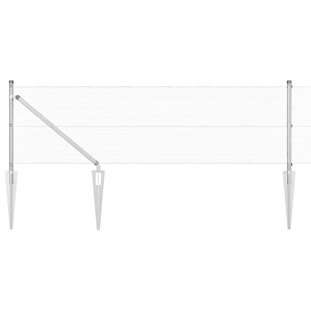 Palo della recinzione Argento 100 x 0,5 m (rete 12 x 12 mm)