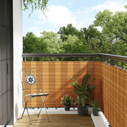 Paravento da Balcone Marrone Chiaro 500x100 cm in Polyrattan 156273