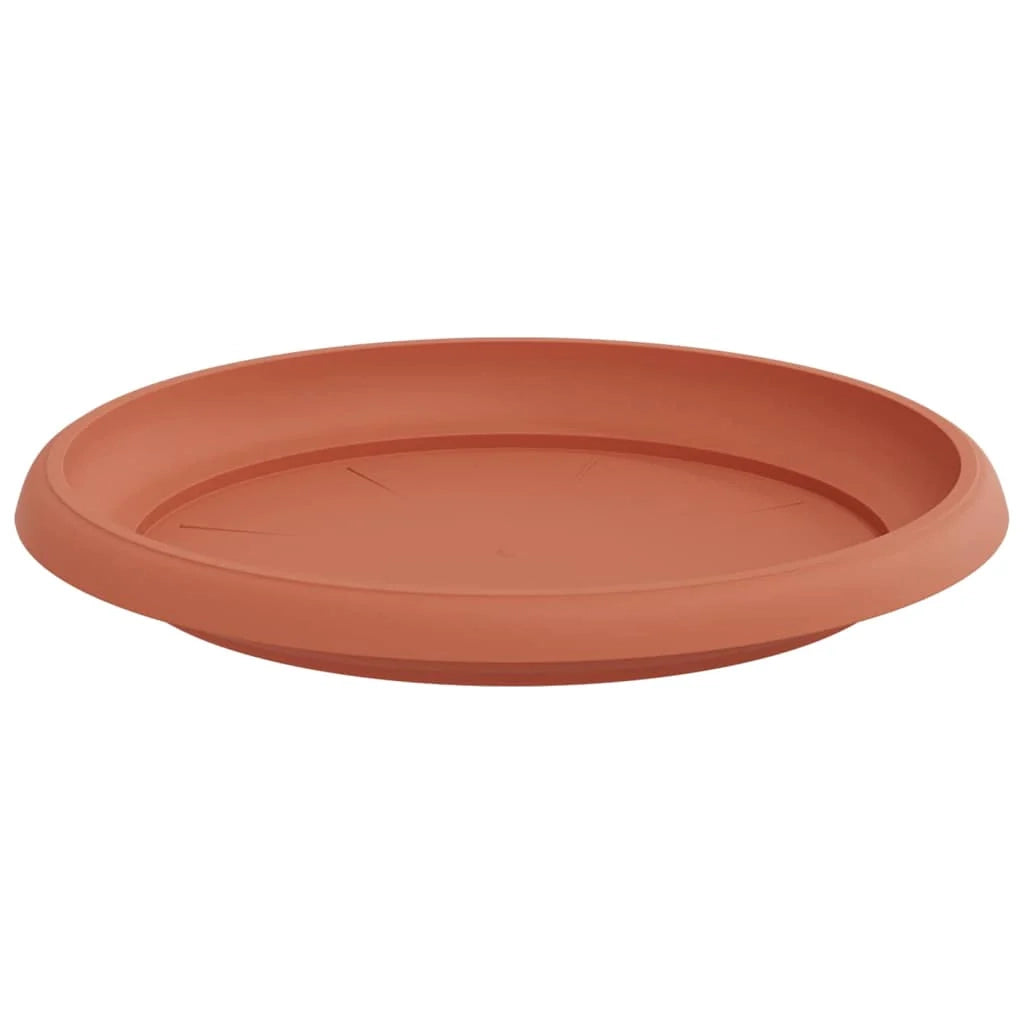 Set di 24 vassoi rotondi per fiori design moderno per interni/esterni 14 x 2 cm plastica rosso mattone 02_0059350