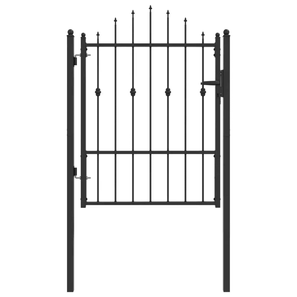 Cancello per recinzione HORST 100 x 125 cm Metallo Nero CFW2582800