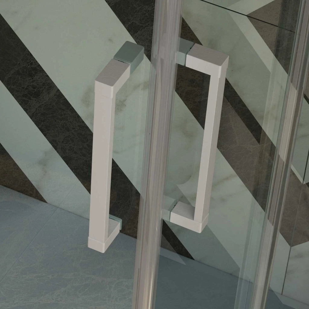 Box Doccia 75x120 CM H 200 Vetro Trasparente Profilo Bianco mod. Lite