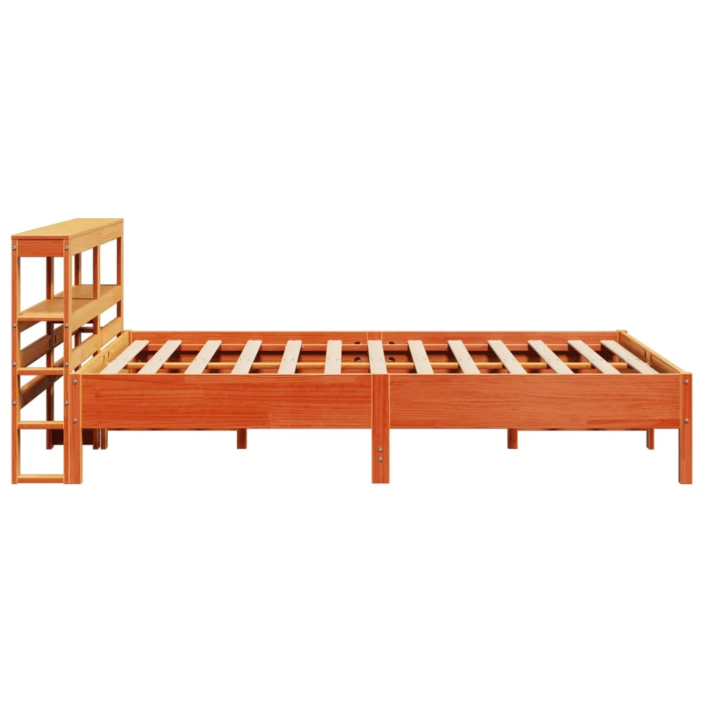 Letto senza Materasso Marrone Cera 135x190 cm in Legno di Pino