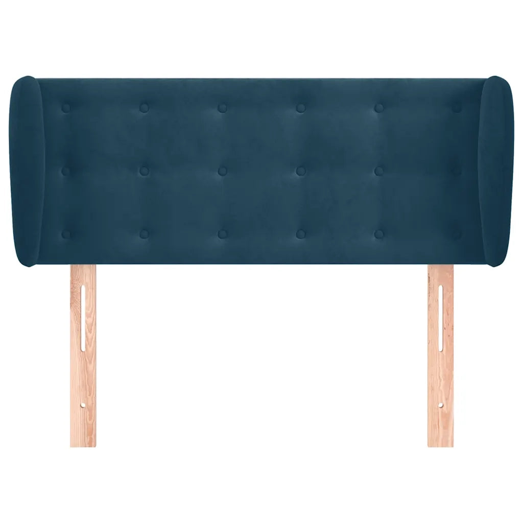 Testiera ad Orecchio Blu Scuro 83x23x78/88 cm in Velluto 3117612
