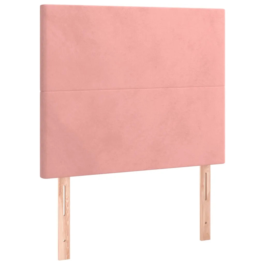 Testiera-Testata-Testiera Decorativa Rosa 90x5x118/128 cm Velluto 715477