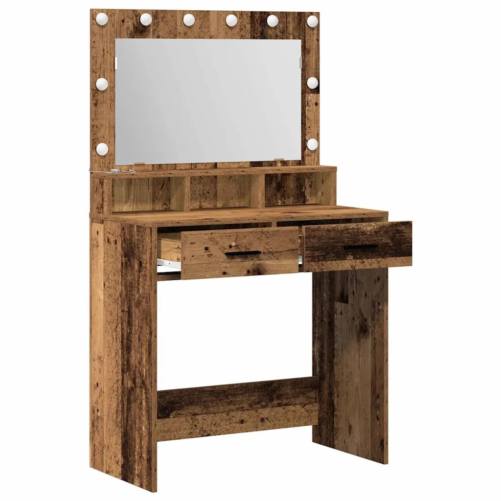 Tavolo da Trucco con cassetto Legno vecchio 79 x 41 x 135 cm 865089