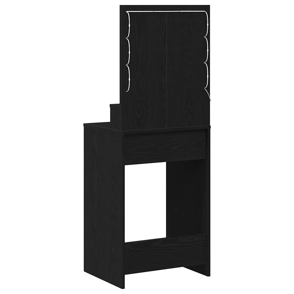 Tavolo da Trucco Rovere Nero 50 x 41 x 135 cm Legno multistrato 865092