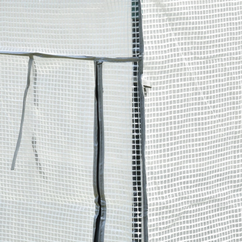 Serra invernale in acciaio con pellicola PE ¨C zephmum ¨C 100x50x150 cm bianco