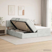 Letto con contenitore LED e materasso Grigio Chiaro 3459372