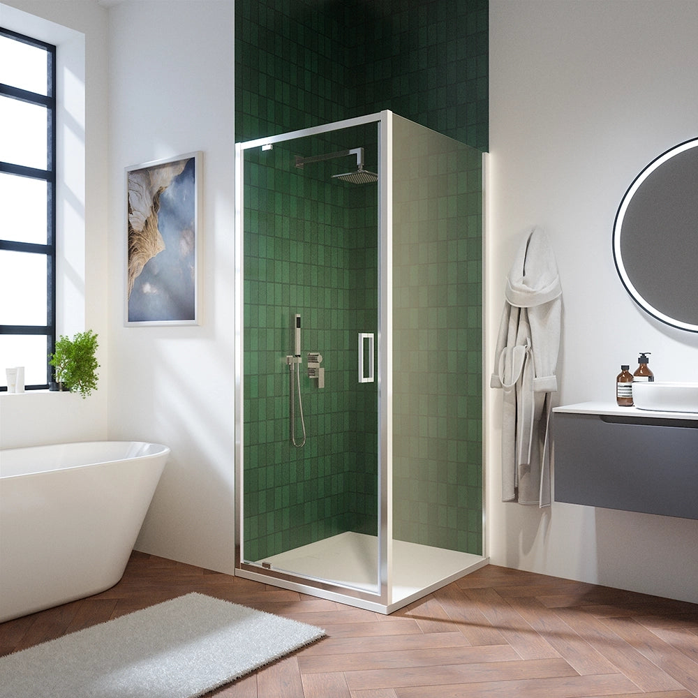 Box doccia 100x90 cm con apertura a battente vetro 6mm trasparente h195 cm | Aruba