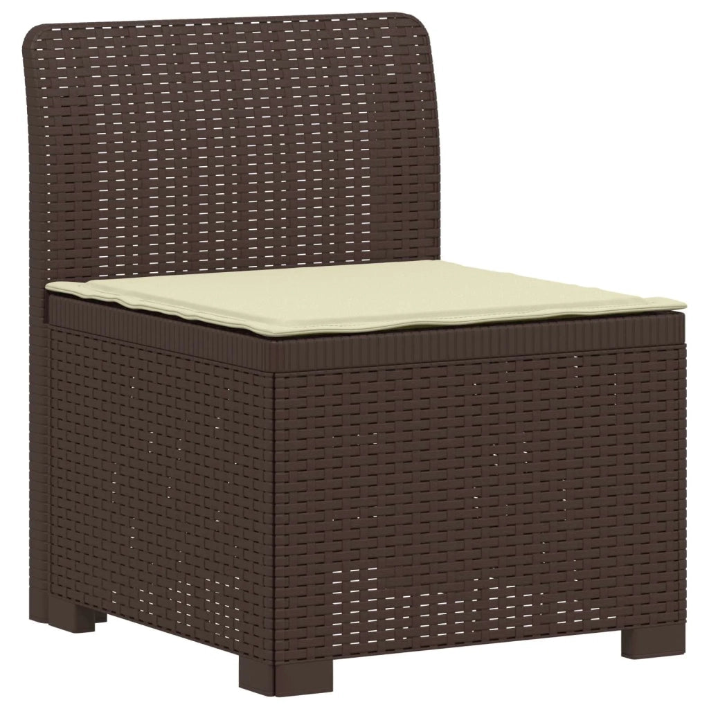 Divano da esterno-Divano da Giardino 3 posti con cuscini in look rattan PP 653065