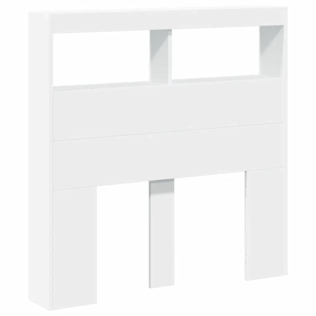 Testiera | Testata con Contenitore a LED Bianca 100x17x102 cm