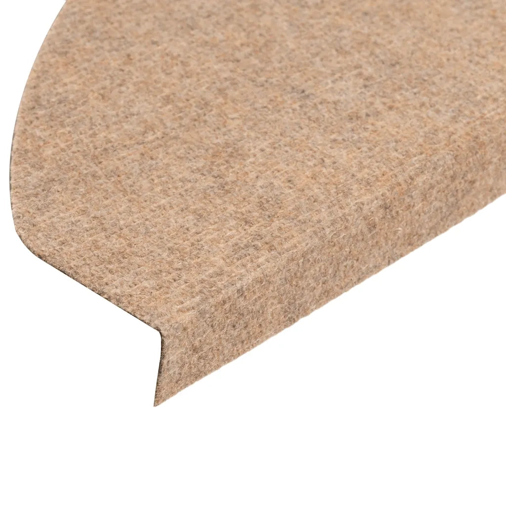 Tappetini Autoadesivi per Scale 15 pz | Gradini per Scale 65x22,5x3,5 cm Beige