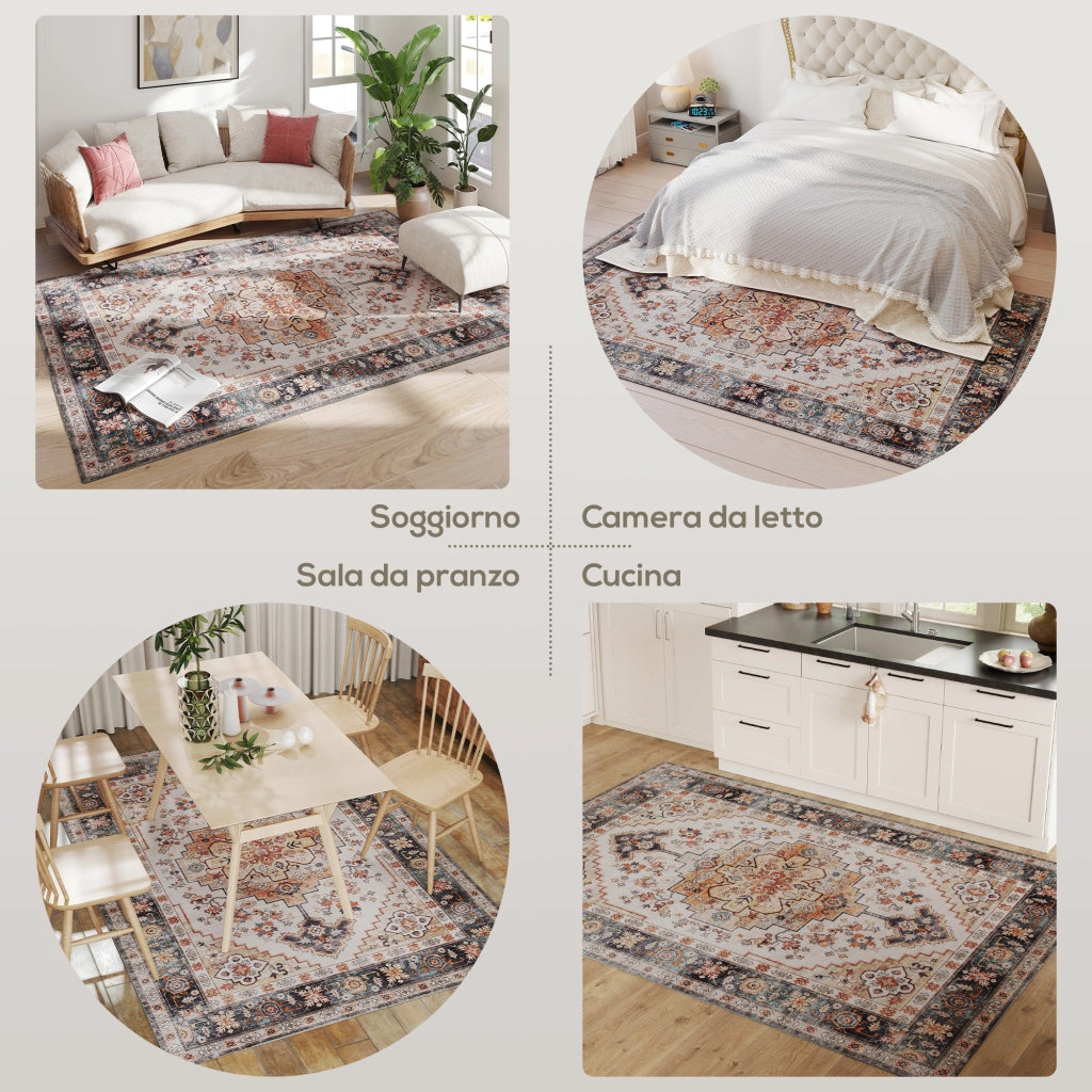 Tappeto Bohemien ¨C Minimal ¨C Marrone 230x160 cm