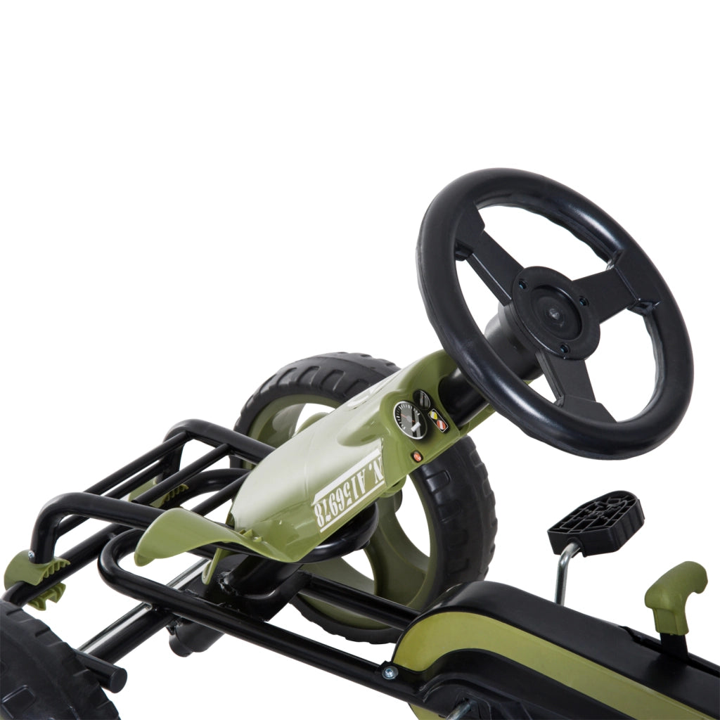 Go-Kart a Pedali con Freno a Mano ¨C Xylo ¨C Sedile Regolabile Verde 105x54x61cm