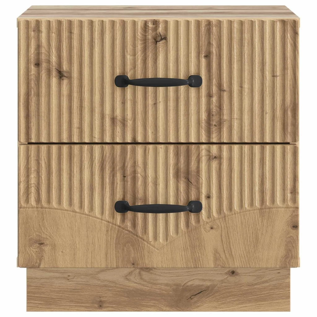 Armadio da Notte 2 pcs Rovere Artigianale 43 x 34,5 x 44,5 cm 895234
