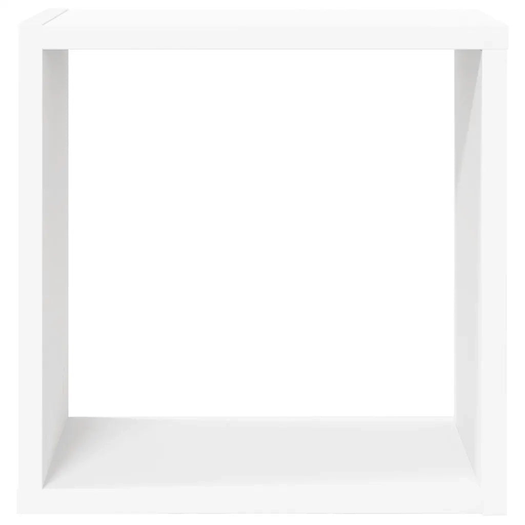4 pz Mensole Parete | Mensola sospesa a Cubo Bianche 30x15x30 cm