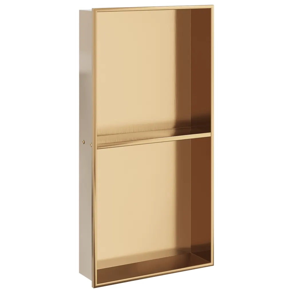 Nicchia per Doccia Oro Spazzolato 32x62x9cm in Acciaio Inox 4005133