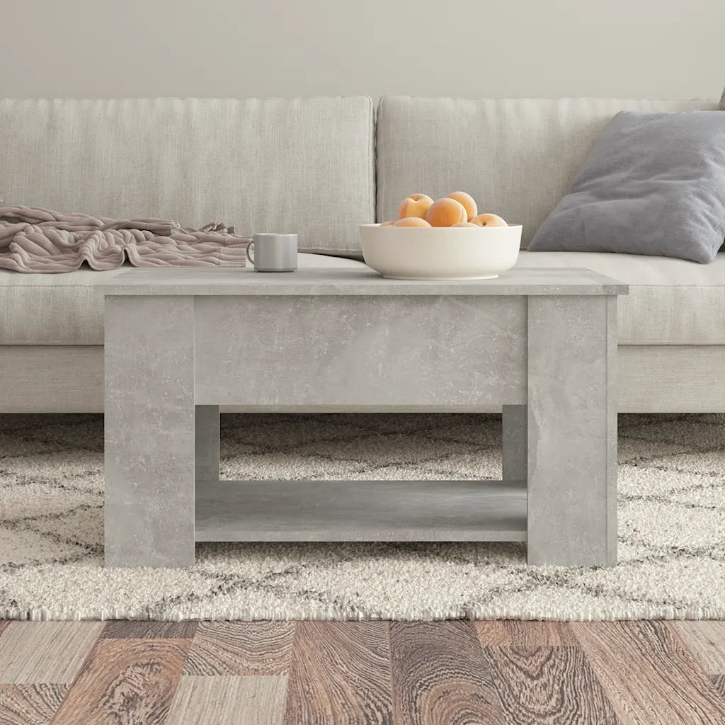 Tavolino da Salotto Grigio Cemento 79x49x41cm Legno Multistrato 809714