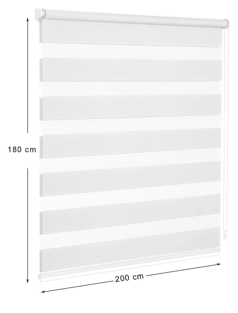 Tenda a Rullo 200x180 Cm Finestra Porta Interno Casa Ufficio Kit Montaggio Parete Telaio No Fori Nero