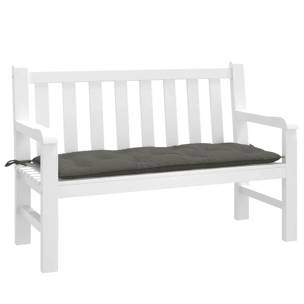 Cuscino Panca Giardino-Cuscini per panchina da esterno Grigio Scuro M¨¦lange 120x50x7 cm Tessuto