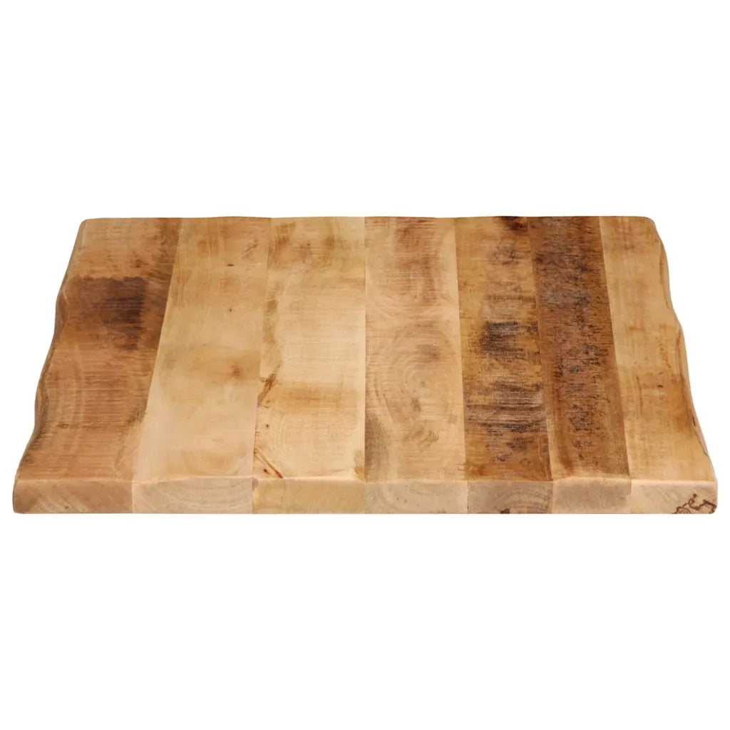 Piano Tavolo Bordi Vivi 70x60x3,8cm Legno Massello Mango Grezzo 370691