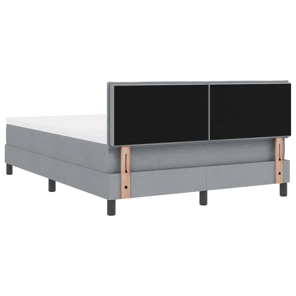 Letto a molle con materasso Grigio chiaro 140 x 200 cm Tessuto 3342135