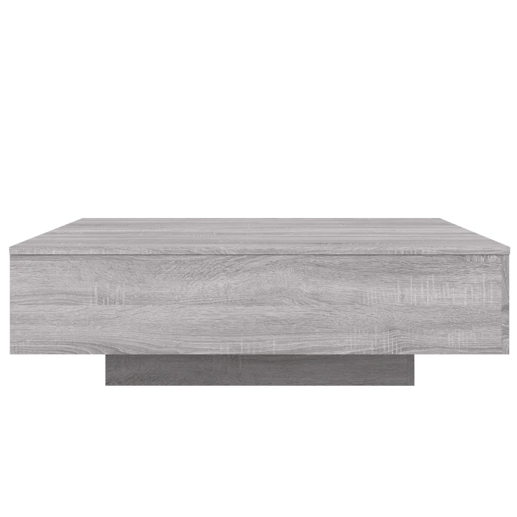 Tavolino da salotto | Tavolino da caff¨¨ | Tavolino da Soggiorno con Luci LED Grigio Sonoma 100x100x31 cm