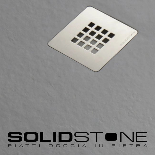 Piatto doccia in pietra SOLIDSTONE alto 2,8 cm - Grigio cemento RAL 7033 - Misura: 100x190 x 2,8h 