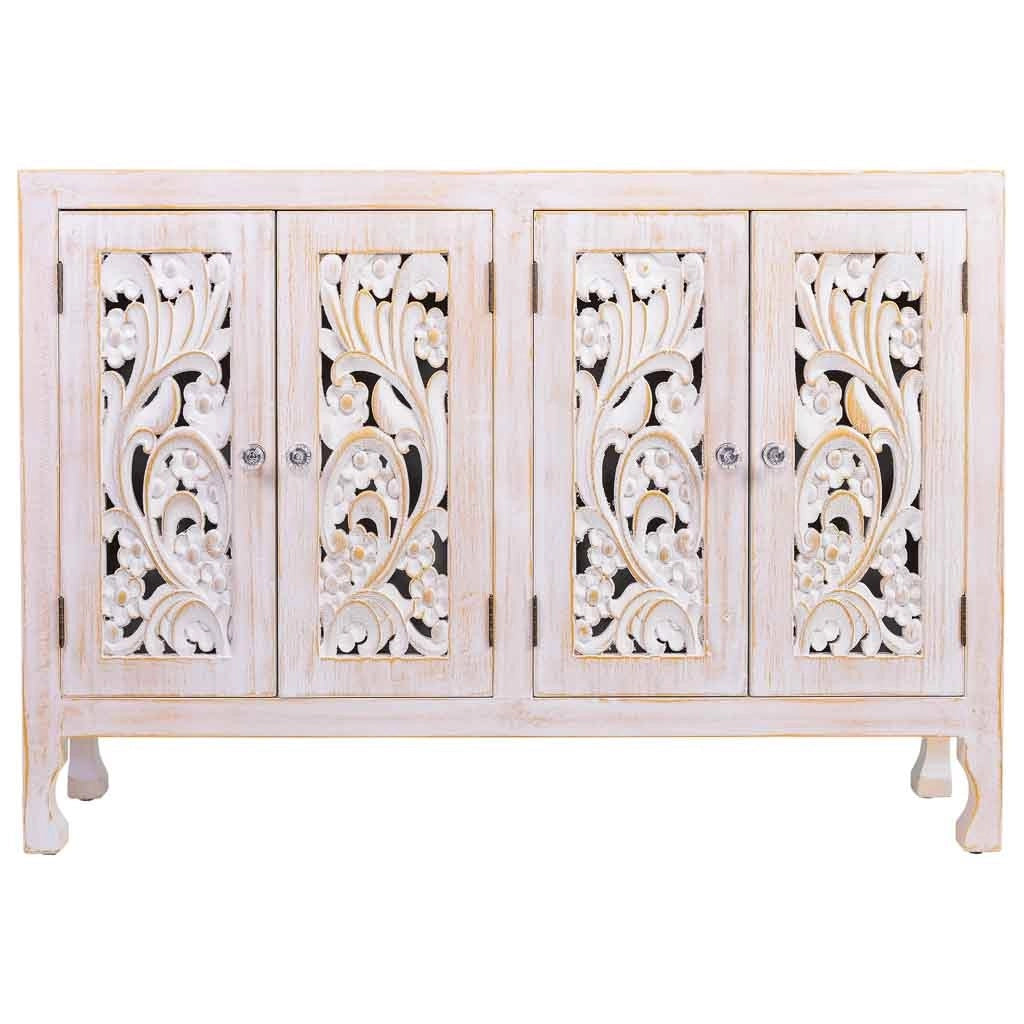 Credenza in legno con 4 ante 100,5x26x70h cm
