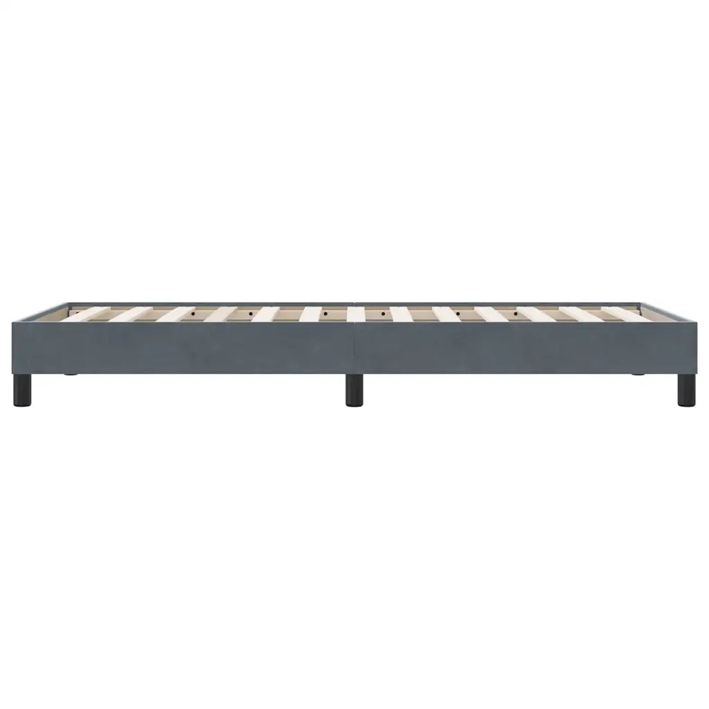 Giroletto a Molle senza Materasso-Struttura Letto Grigio Scuro 90x210cm Velluto