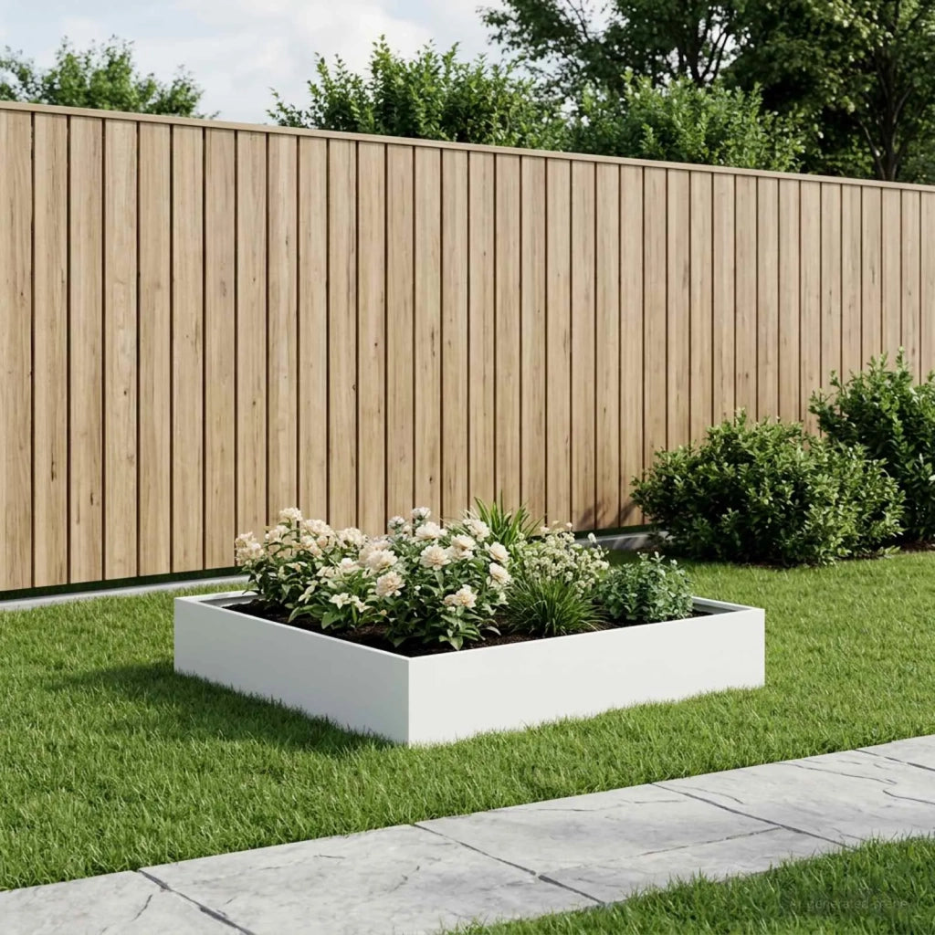 Vaso da giardino Bianco 80 x 80 x 20 cm 8005010