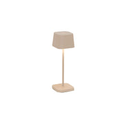 Zafferano Ofelia Pro Micro Lampada a led da tavolo Sabbia ricaricabile e dimmerabile