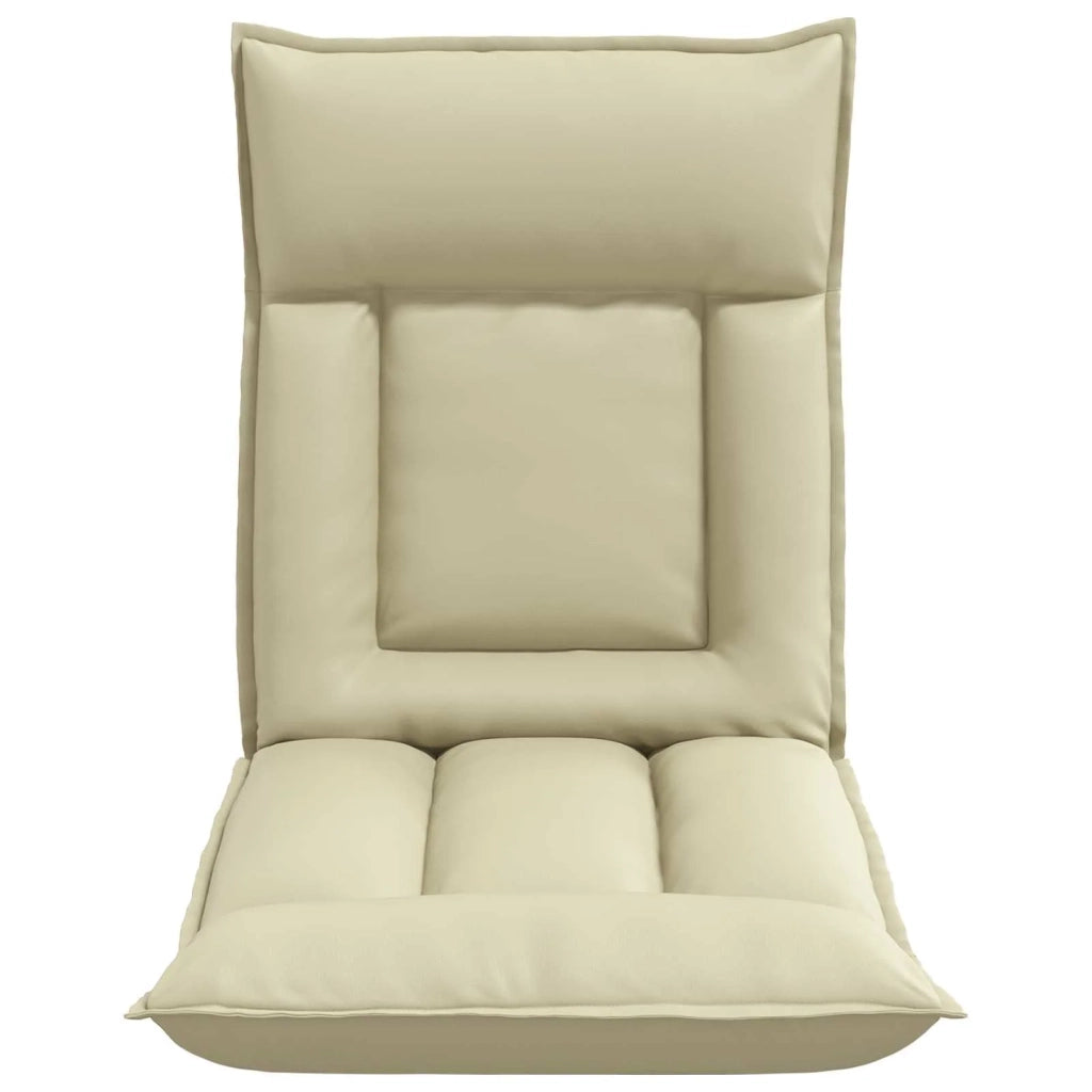 Sedia da Pavimento Crema 55 x 61 x 70 cm Pelle Sintetica 42028183