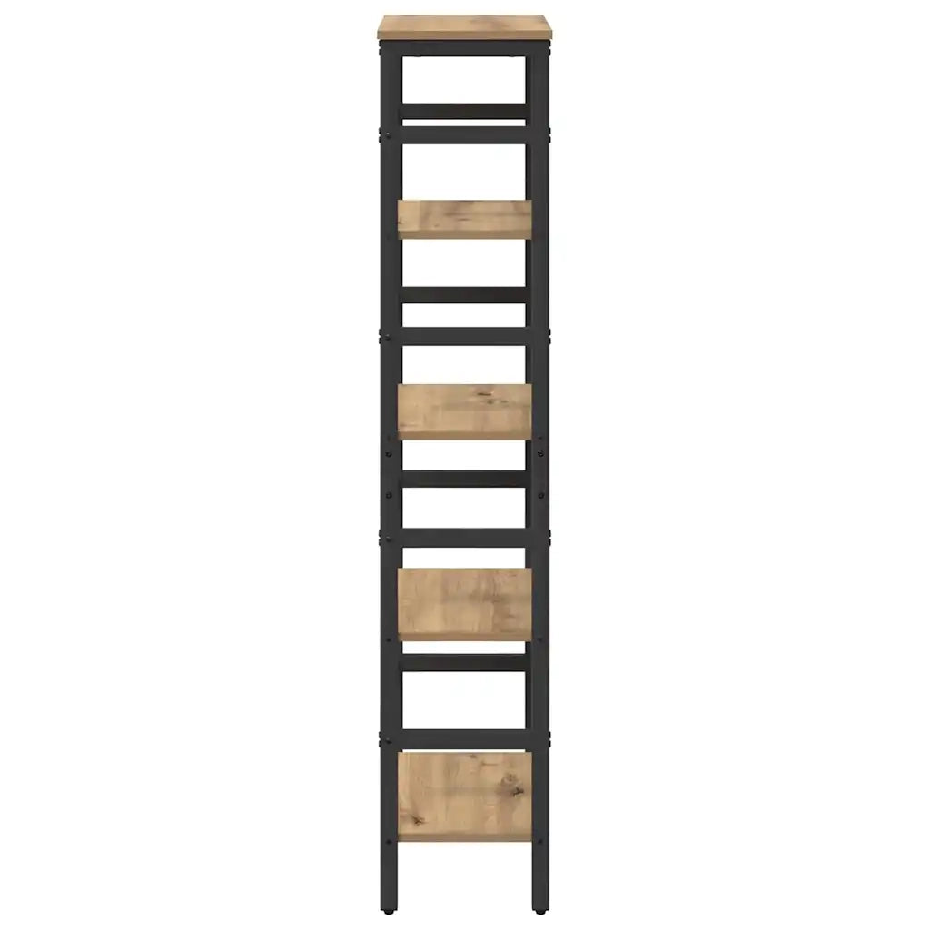 Libreria-Scaffale per Libri-Mobile di Stoccaggio Rovere artigianale 40 x 29,5 x 149 cm