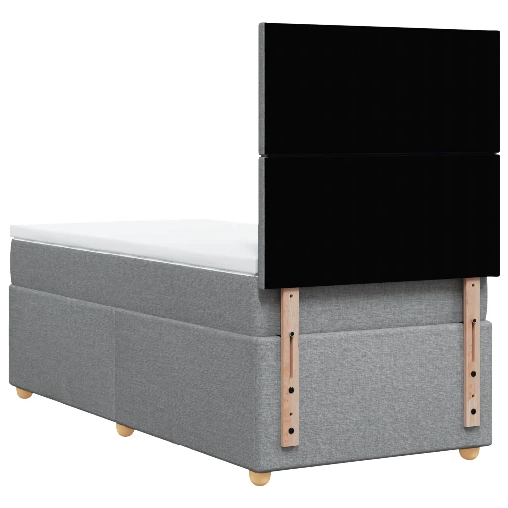 Giroletto a Molle con Materasso Grigio Chiaro 90x200 cm Tessuto 3293456
