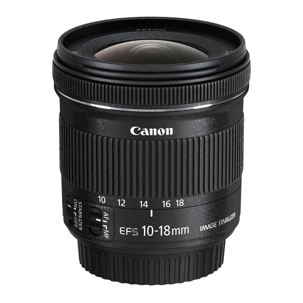 Canon ef-s 10-18mm f/4.5-5.6 is stm + ew-73c + lens cloth slr obiettivo ultra-ampio nero - 8714574625638