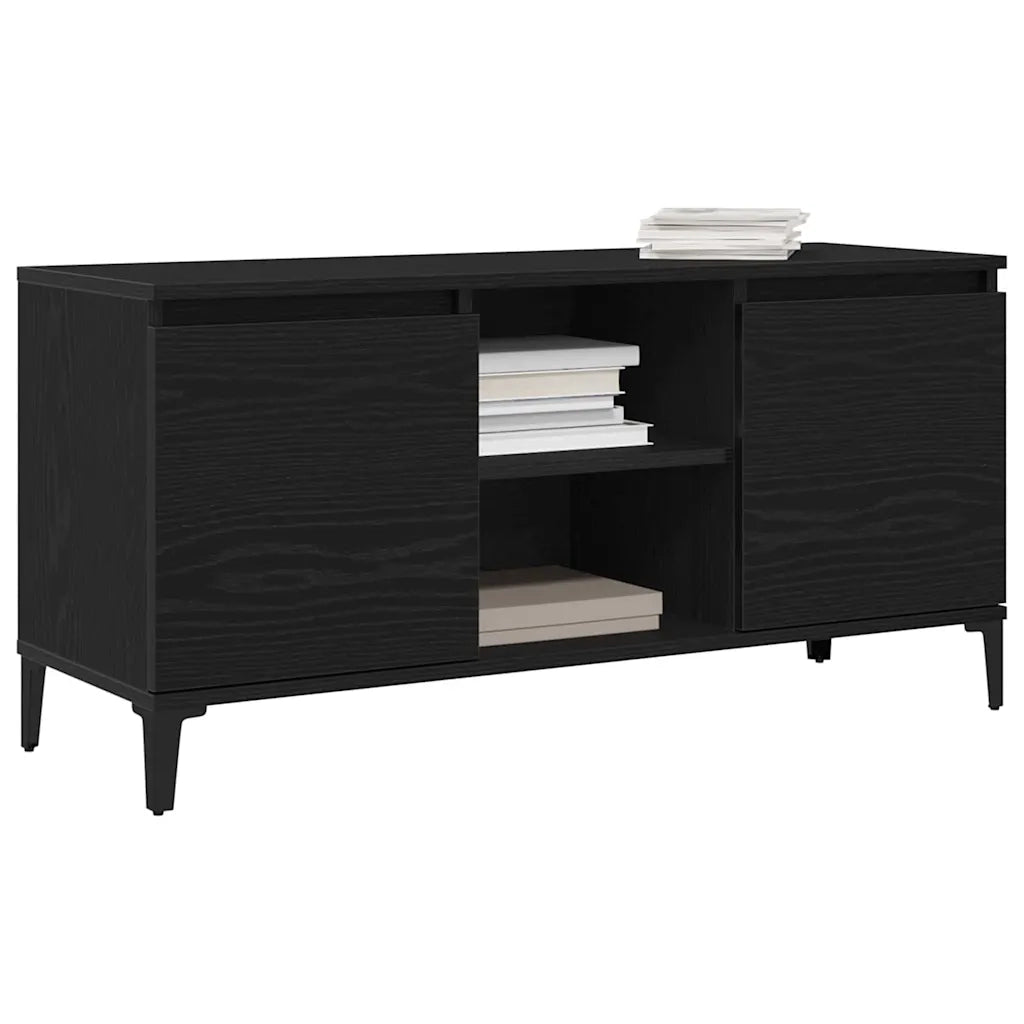 Mobile TV Rovere Nero 102 x 35 x 50 cm Legno multistrato 862585