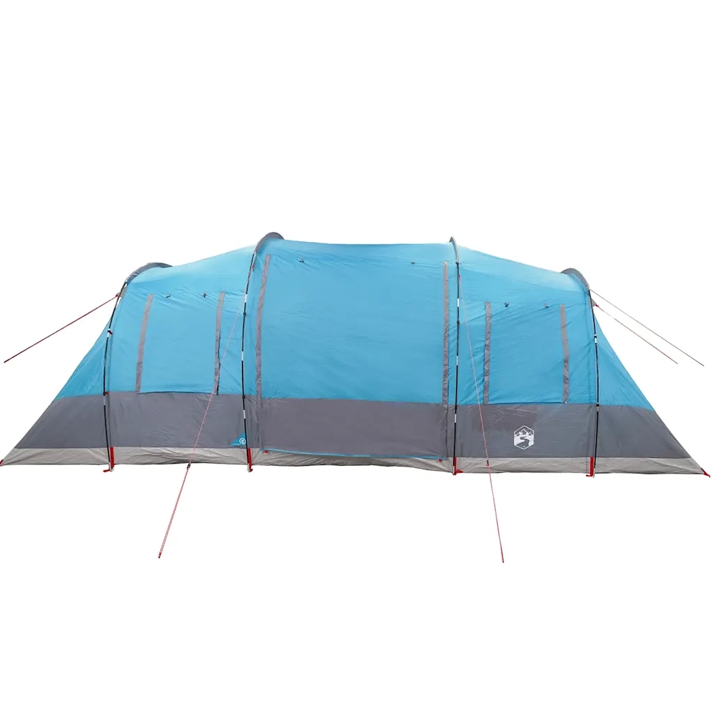 Tenda Familiare a Tunnel per 6 Persone Blu Impermeabile