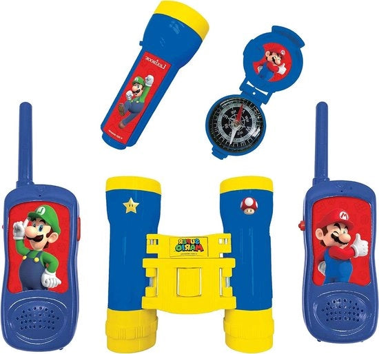 Set di avventure per bambini - Walkie-Talkies binocolo bussola torcia - blu/giallo