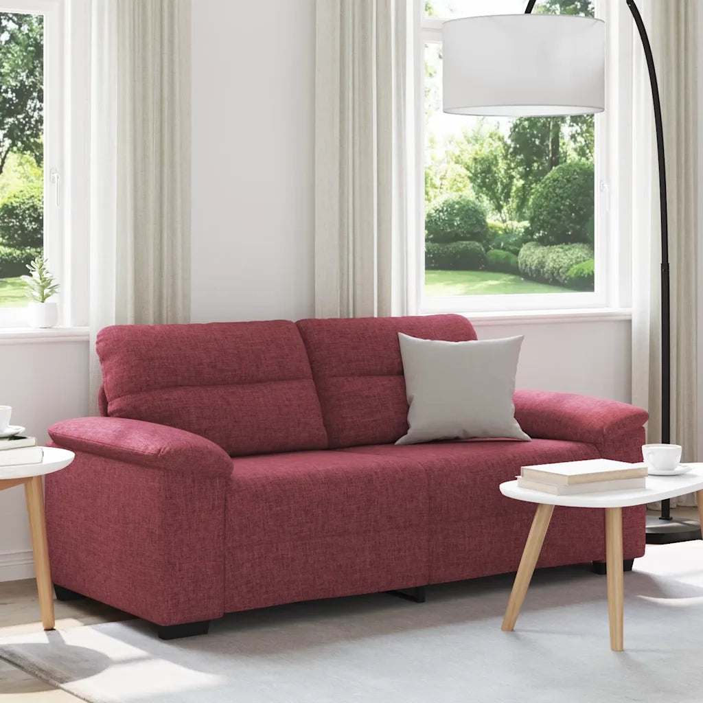 Divano | Divano da soggiorno | Sofa a 2 Posti Rosso Vino 180x81x84 cm in Tessuto