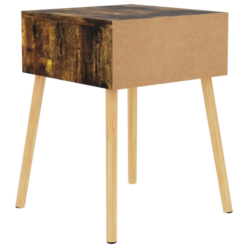 Set di 2 Comodini | Armadio da Notte | Mobiletto da notte Rovere Fumo 40x40x56 cm in Legno Multistrato