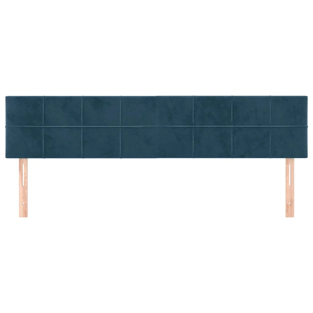 Testiera | Testata Blu Scuro 180x5x78/88 cm in Velluto